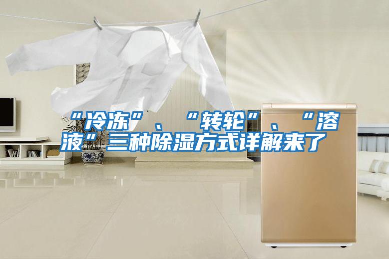 “冷凍”、“轉輪”、“溶液”三種除濕方式詳解來(lái)了