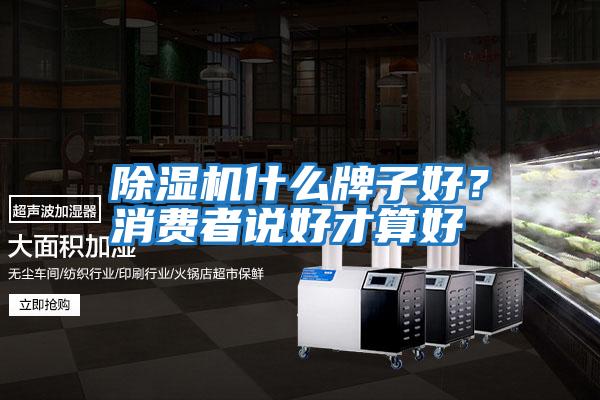 除濕機什么牌子好？消費者說(shuō)好才算好