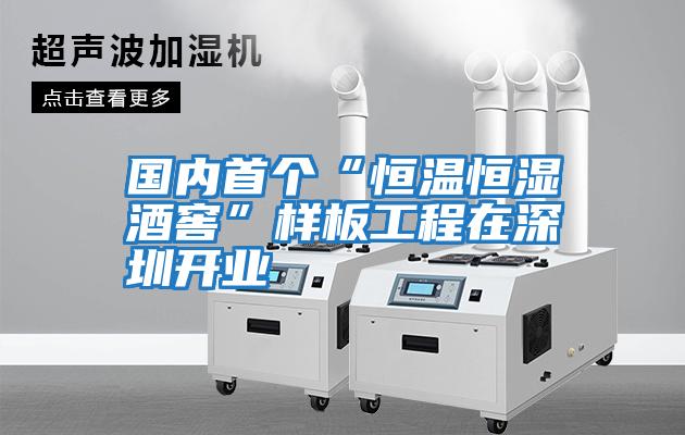 國內首個(gè)“恒溫恒濕酒窖”樣板工程在深圳開(kāi)業(yè)
