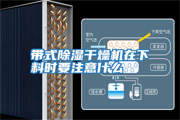 帶式除濕干燥機在下料時(shí)要注意什么
