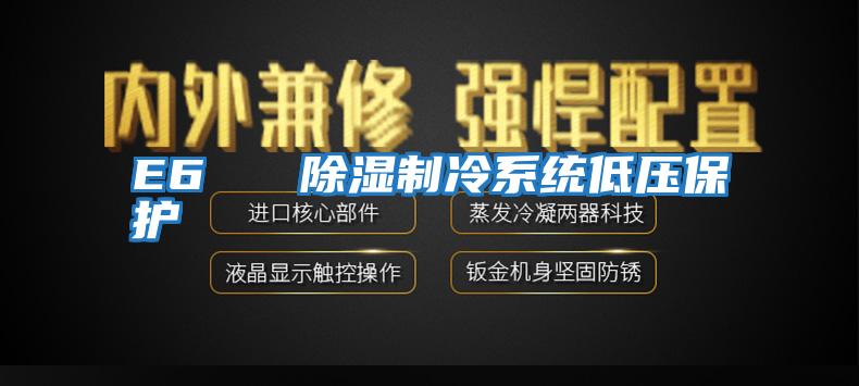 E6   除濕制冷系統低壓保護