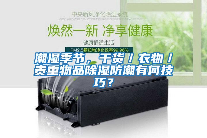 潮濕季節，干貨／衣物／貴重物品除濕防潮有何技巧？