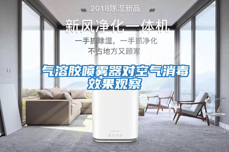 氣溶膠噴霧器對空氣消毒效果觀(guān)察