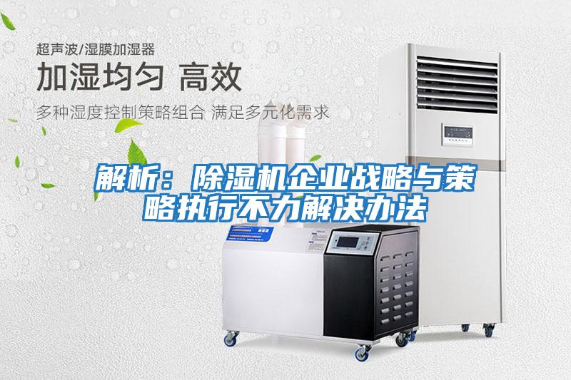解析：除濕機企業(yè)戰略與策略執行不力解決辦法