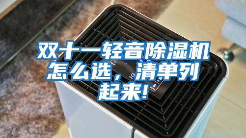 雙十一輕音除濕機怎么選，清單列起來(lái)!