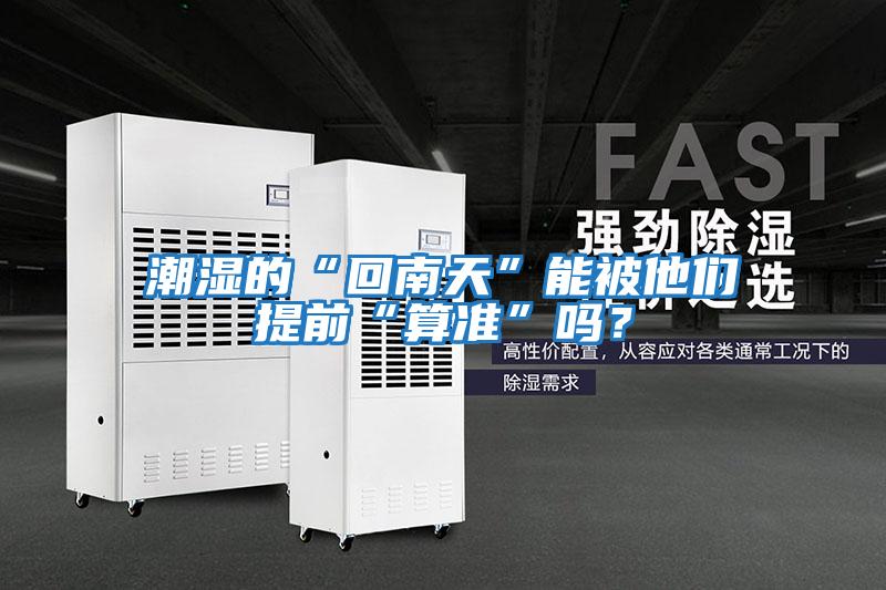 潮濕的“回南天”能被他們提前“算準”嗎？