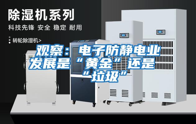 觀(guān)察：電子防靜電業(yè)發(fā)展是“黃金”還是“垃圾”
