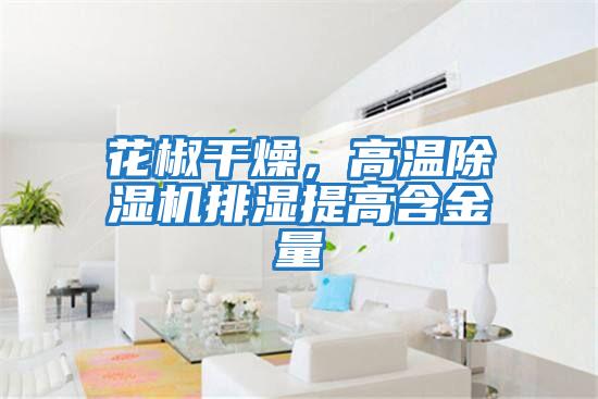 花椒干燥，高溫除濕機排濕提高含金量