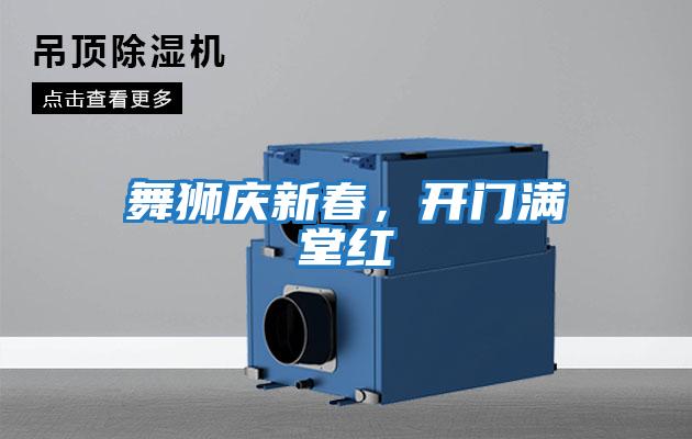 舞獅慶新春，開(kāi)門(mén)滿(mǎn)堂紅