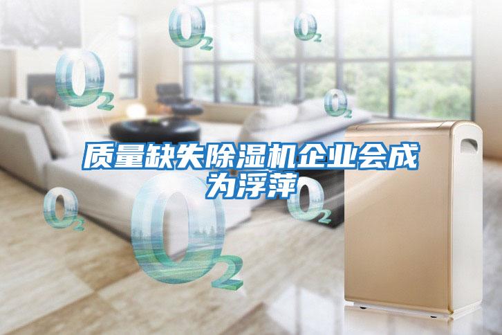 質(zhì)量缺失除濕機企業(yè)會(huì )成為浮萍