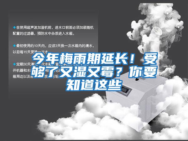 今年梅雨期延長(cháng)！受夠了又濕又霉？你要知道這些
