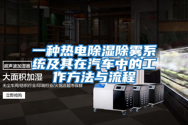 一種熱電除濕除霧系統及其在汽車(chē)中的工作方法與流程