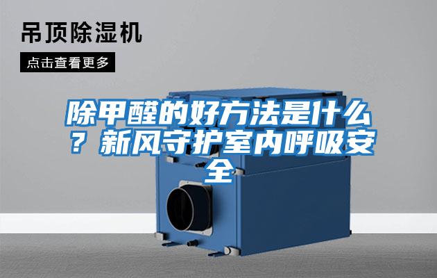 除甲醛的好方法是什么？新風(fēng)守護室內呼吸安全