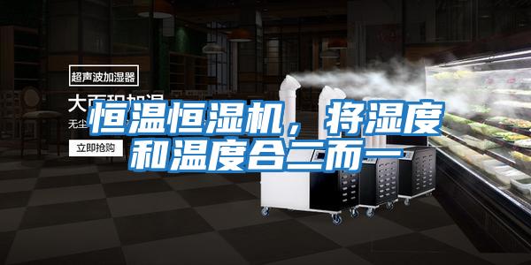 恒溫恒濕機，將濕度和溫度合二而一