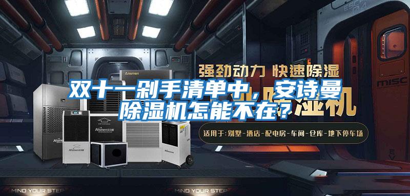 雙十一剁手清單中，安詩(shī)曼除濕機怎能不在？