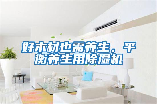 好木材也需養生，平衡養生用除濕機