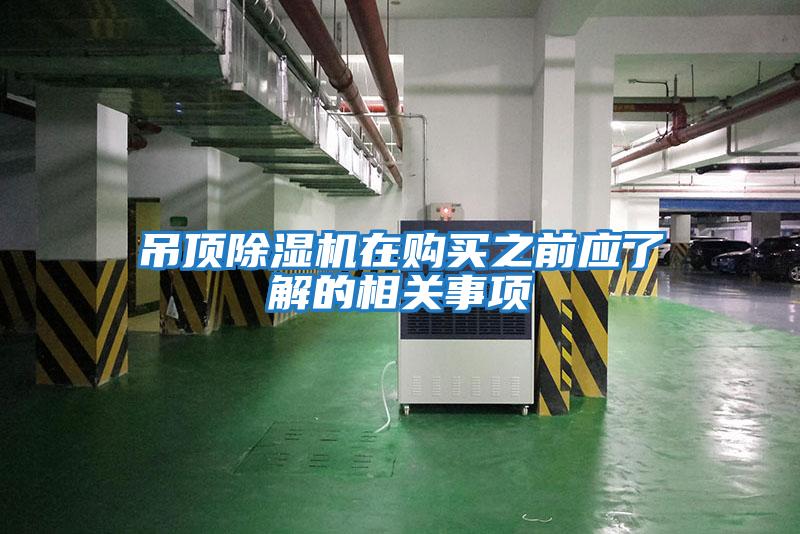 吊頂除濕機在購買(mǎi)之前應了解的相關(guān)事項