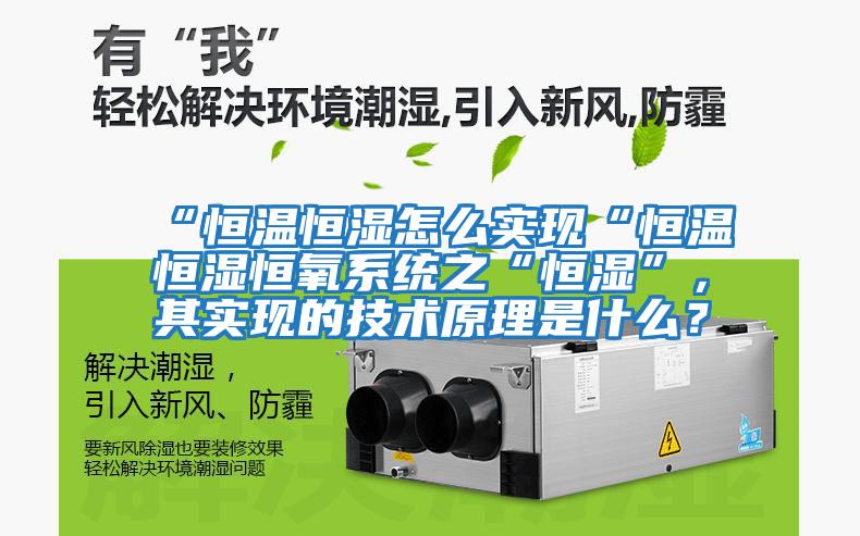 “恒溫恒濕怎么實(shí)現“恒溫恒濕恒氧系統之“恒濕”，其實(shí)現的技術(shù)原理是什么？