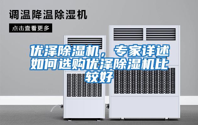 優(yōu)澤除濕機，專(zhuān)家詳述如何選購優(yōu)澤除濕機比較好