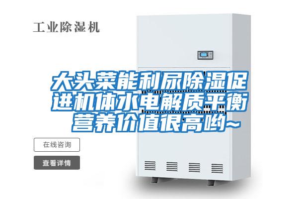 大頭菜能利尿除濕促進(jìn)機體水電解質(zhì)平衡 營(yíng)養價(jià)值很高喲~