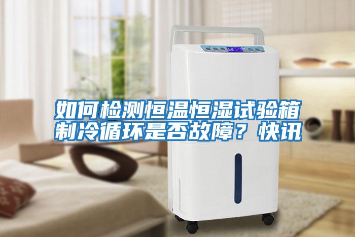 如何檢測恒溫恒濕試驗箱制冷循環(huán)是否故障？快訊