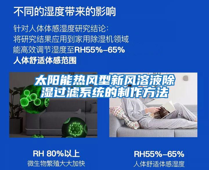 太陽(yáng)能熱風(fēng)型新風(fēng)溶液除濕過(guò)濾系統的制作方法