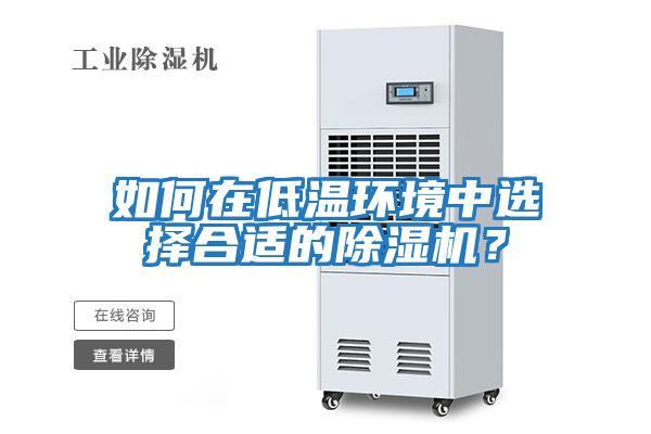 如何在低溫環(huán)境中選擇合適的除濕機？