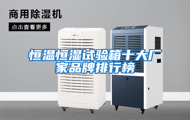 恒溫恒濕試驗箱十大廠(chǎng)家品牌排行榜
