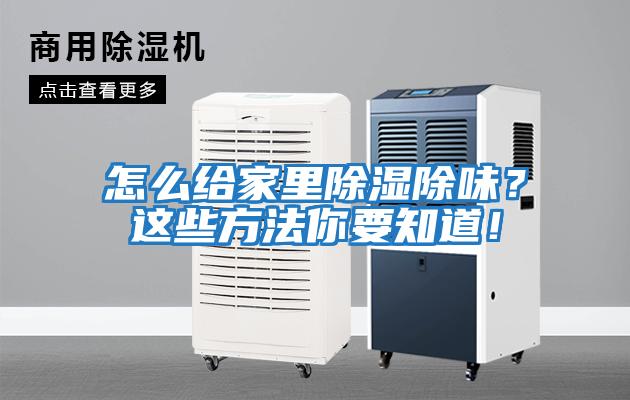 怎么給家里除濕除味？這些方法你要知道！