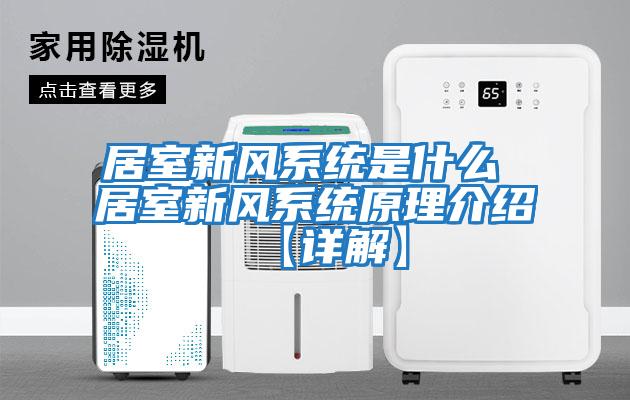 居室新風(fēng)系統是什么 居室新風(fēng)系統原理介紹【詳解】