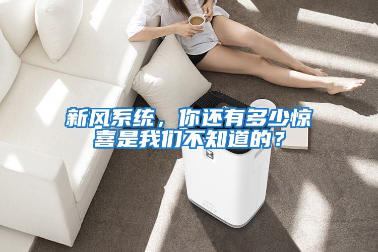 新風(fēng)系統，你還有多少驚喜是我們不知道的？