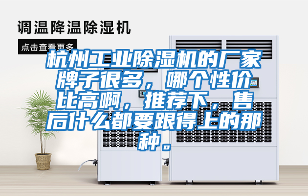 杭州工業(yè)除濕機的廠(chǎng)家牌子很多，哪個(gè)性?xún)r(jià)比高啊，推薦下，售后什么都要跟得上的那種。