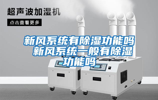 新風(fēng)系統有除濕功能嗎 新風(fēng)系統一般有除濕功能嗎