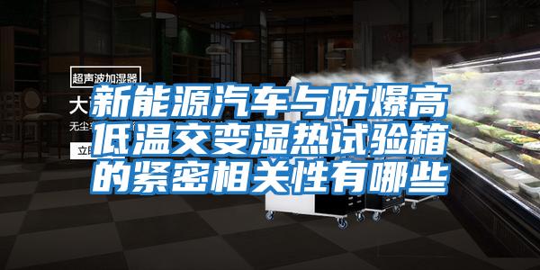 新能源汽車(chē)與防爆高低溫交變濕熱試驗箱的緊密相關(guān)性有哪些