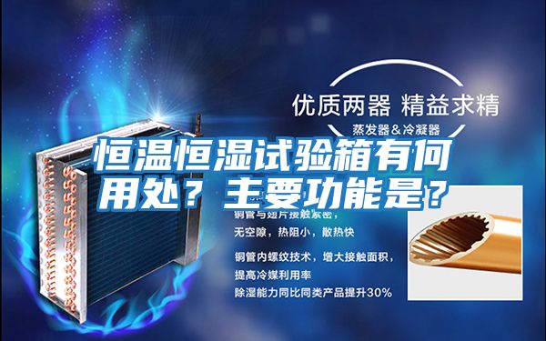 恒溫恒濕試驗箱有何用處？主要功能是？