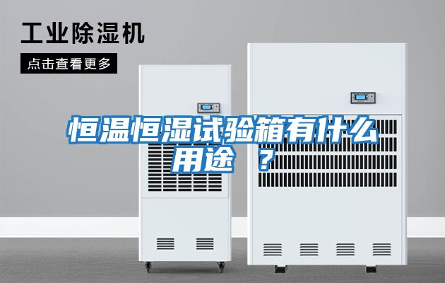 恒溫恒濕試驗箱有什么用途 ？