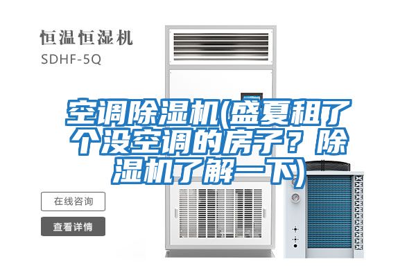 空調除濕機(盛夏租了個(gè)沒(méi)空調的房子？除濕機了解一下)