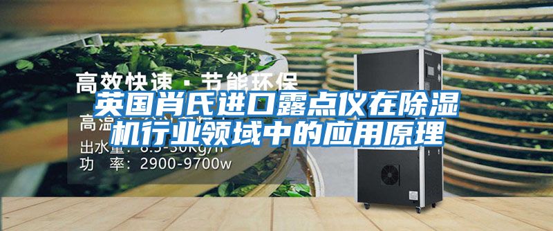英國肖氏進(jìn)口露點(diǎn)儀在除濕機行業(yè)領(lǐng)域中的應用原理