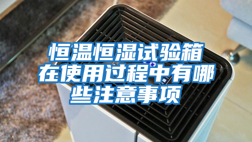 恒溫恒濕試驗箱在使用過(guò)程中有哪些注意事項