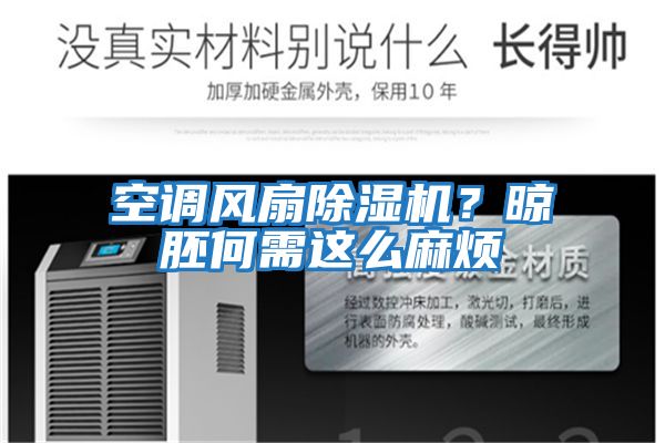 空調風(fēng)扇除濕機？晾胚何需這么麻煩