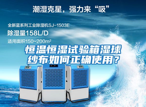 恒溫恒濕試驗箱濕球紗布如何正確使用？