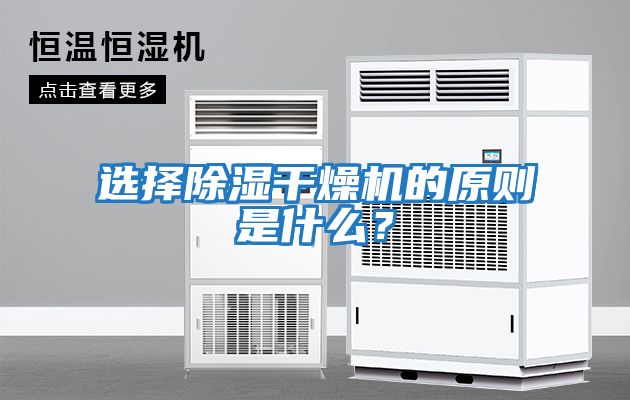 選擇除濕干燥機的原則是什么？