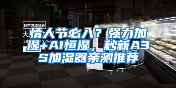 情人節必入？強力加濕+AI恒濕，秒新A3S加濕器親測推薦