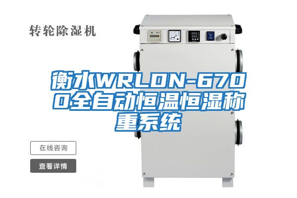衡水WRLDN-6700全自動(dòng)恒溫恒濕稱(chēng)重系統