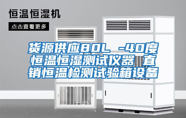 貨源供應80L -40度恒溫恒濕測試儀器 直銷(xiāo)恒溫檢測試驗箱設備